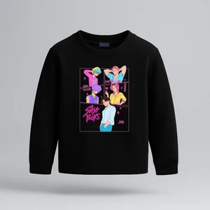 Kpop Demon Hunters Saja Boys Baby Abby Mystery Baskılı Uzun Kollu  Kız Çocuk Tişört (4-13 Yaş)