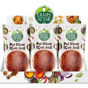 Pul Biber Çok Acı 80 Gram 3'lü Ermiş Attar