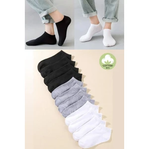 Unisex Patik Çorap 9'lu Terletmez Extra Rahat