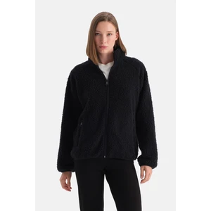 Siyah Kadın Polar Sweatshırt