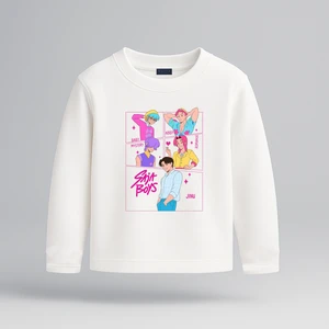 Kpop Demon Hunters Saja Boys Baby Abby Mystery Baskılı Uzun Kollu  Kız Çocuk Tişört (4-13 Yaş)