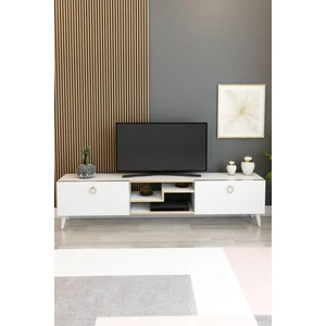 Model Z 150 cm Tv Ünitesi – Dekoratif Raflı Televizyon Ünitesi Iki Kapaklı Modern Tv Sehpası | Televizyon Konsolu