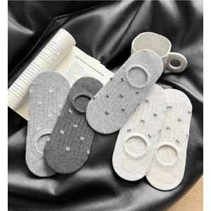 5' Çift Kadın Soft Renkli Görünmez Likralı ve Pamuklu Patik,babet Çorap