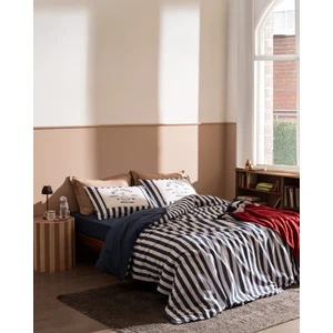 Madame Coco Olivier Çift Kişilik %100 Pamuk Ranforce Baskılı Nevresim Takımı - Lacivert