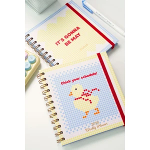 Matt Notebook 15X15 cm Kare 2'li Set Spiralli 2026 Yılı Haftalık Ajanda ve Defter