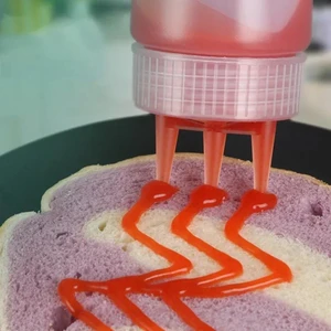 3 Ağızlı Sos ve Yağ Dökme Şişesi – 800 ml Şeffaf Pankek Hamur Kabı, Sızdırmaz Sosluk