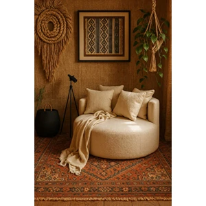 Natura Düz Berjer, Teddy, Beyaz