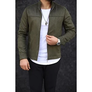 Erkek Haki Süet Baharlık Ceket