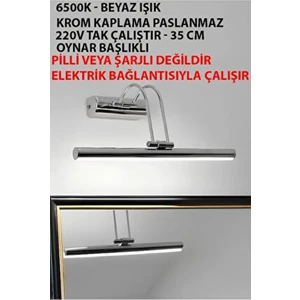 Krom Beyaz Işık Banyo Duvar Ayna Tablo Aydınlatması Flüt Aplik Kuğu Aplik Ledli Aplik