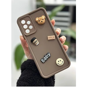Go Aksesuar Silikon Kılıf Samsung Galaxy A32 Uyumlu Çikolata Baby Tasarımlı Eğlenceli