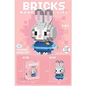 Bricks Judy Hopps Tavşan Yap Boz 3D Puzzle Mini LEGO