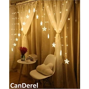 Gün Işığı Yıldız Perde LED 8 Mod Saçaklı LED Işık Aydınlatma Çarpraz