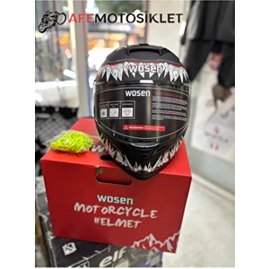 Afe Motor Wosen Ece Sertifikalı Güneş Gözlüklü Çene Açılır Premium Motosiklet Kaskı