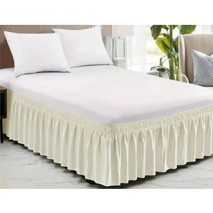 Baza Fırfırı Baza Eteği Pamuk Tek Kişilik Krem