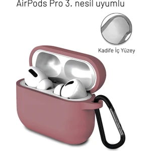 Airpods Pro 3. Nesil Uyumlu Içi Kadife Darbelere Dayanıklı Askı Aparatlı Lansman Silikon Kılıf