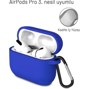 Airpods Pro 3. Nesil Uyumlu Içi Kadife Darbelere Dayanıklı Askı Aparatlı Lansman Silikon Kılıf