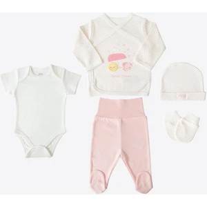 Organik New Dreams 5'li  Zıbın Set Pembe