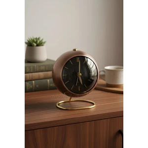 Metal Gövdeli Tombik Masa Saati - Işıklı Çalar Saat