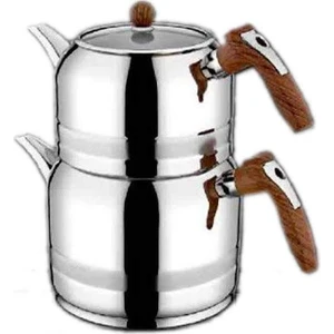 Yağmur Midi Boy Çaydanlık Takımı-Ahşap