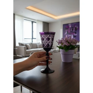 Gloria [RENK] El Kesmesi Kadeh 270 cc - Kristal Görünümlü Lüks Bardak