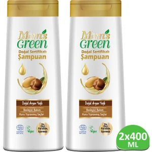 Mom's Green 2'li Set Doğal Argan Yağlı Şampuan 400 +400 ml