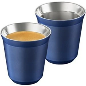 Espresso Kupalar 80Ml, Paslanmaz Çelik Espresso Bardaklar, Yalıtımlı Çay Kahve Kupalar Çift Duvar Kupaları Bulaşık Makinesi Güvenli | Kupalar (Mavi) (Yurt Dışından)