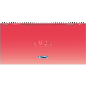 2026 Spiralli Masa Takvimi 16X33 cm Pembe 506-PXK