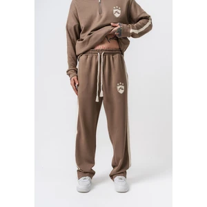 Erkek Şerit Detaylı Modal Baggy Eşofman Altı Vizon