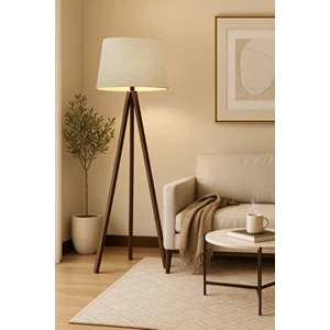 Vivido Home Ceviz Dora Bej Ahşap Lambader Sürdürülebilir Malzeme