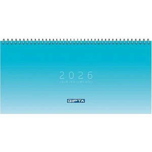 2026 Spiralli Masa Takvimi 16X33 cm Turkuaz 506-PXK
