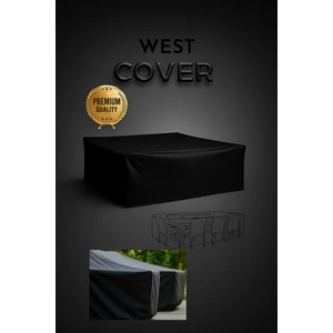 300X200CM Siyah Bahçe Mobilyası Masa Koltuk Su Geçirmez Koruma Örtüsü,brandası