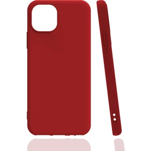 No 7 Tech iPhone 13 Kılıf N7TH Biye Silikon-Kırmızı