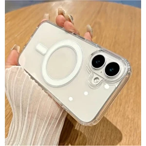 KVK Privacy Şeffaf Magsafe Kılıf Darbe Emici Silikon Apple Iphone 17 Uyumlu Kamera Korumalı