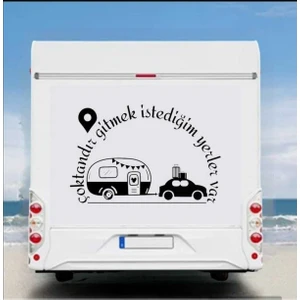 Çoktandır Gitmek Istediğim Yerler Var Karavan Sticker