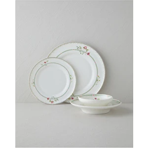 Luz Bone Porselen Yemek Takımı 24 Parça 6 Kişilik Renkli