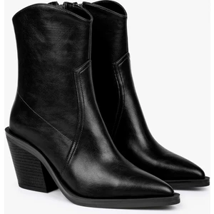 Kadın Bellini Siyah Cilt Kovboy Bot