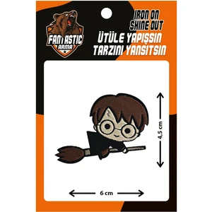 10'lu Paket - Ütü ile Yapışan Dokuma Arma Süpürgeli Harry