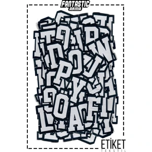 72 Adet Ütü ile Yapışan Dokuma Arma Harfler Patch Yama Modeli