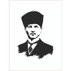 Mustafa Kemal Atatürk Sticker Silüet Araba Sticker - 20CMX15CM