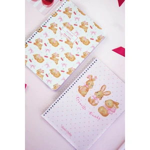 A5 Spiralli Okul Defteri 2’li Set – Kareli, Soft Touch Kapak