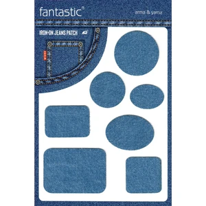 Ütü ile Yapışan Kot Arma Patch Kot Yaması, Denim, Jeans Onarım & Dekoratif Şekiller (Açık Mavi)