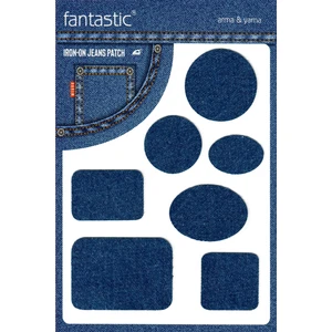 Ütü ile Yapışan Kot Arma Patch Kot Yaması, Denim, Jeans Onarım & Dekoratif Şekiller (Koyu Mavi)