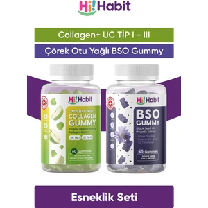 Kolajen Tip - Tip 3 -  Bso Çörek Otu Yağı Takviye Edici Gıda Gummy Set