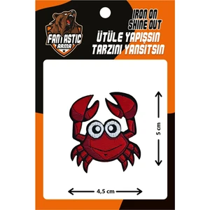 10'lu Paket Ütü ile Yapışan Dokuma Arma Patch Yama Yengeç Modeli