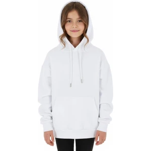 Kız Çocuk Sweatshirt Kapüşonlu Şardonlu Kışlık