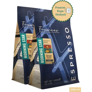 %100 Arabica Morning Star Espresso | Çekirdek Kahve | 2X1000 gr