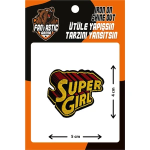 10'lu Paket Ütü ile Yapışan Dokuma Arma Patch Yama Supergırl Modeli