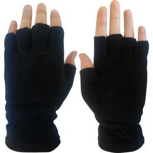 SAVEX.006 Polar Yarım Parmak Eldiven Siyah