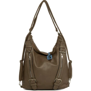 Vizon Yumuşak Dokulu Kemer Detaylı Askılı ve Sırt Salaş Çanta