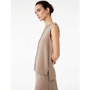 Basic Bisiklet Yaka Triko Kolsuz Kazak